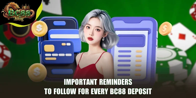 Important reminders to follow for every BC88 Deposit