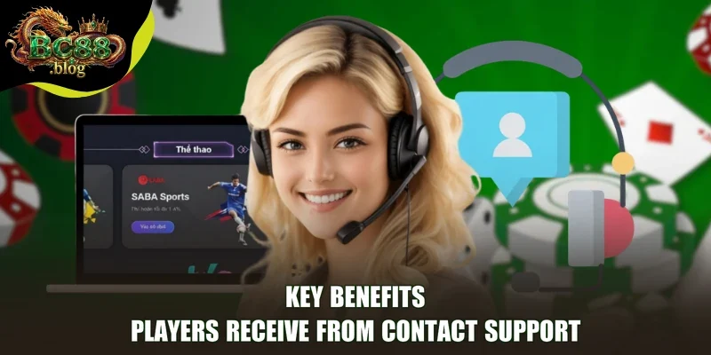 Key benefits players receive from Contact support