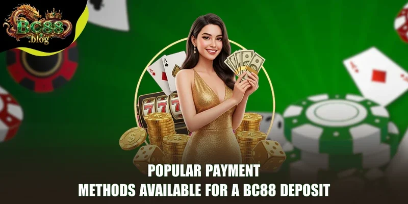 Popular payment methods available for a BC88 Deposit